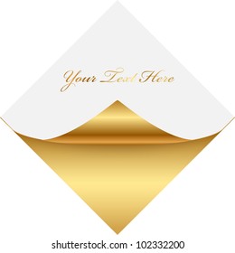 Gold and white note paper
