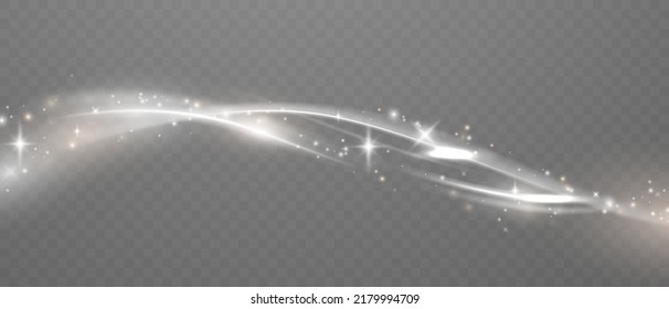 Gold and white sparkle background design with golden dust light effect and shining stars vector illustration can be isolated from transparent background.