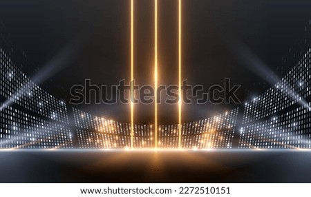 Gold and white stadium light effect background