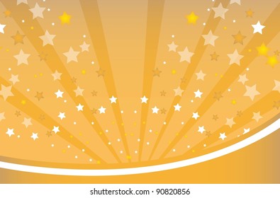 gold and white star over gold background. vector illustration