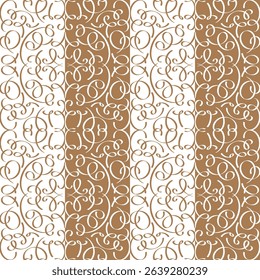 Gold and white thin line seamless pattern. Texture background. Vector illustration