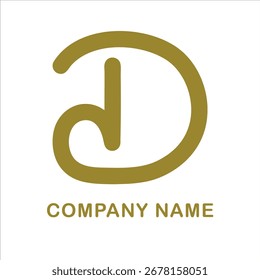 A gold and white vector logo with a stylized letter 'D' icon