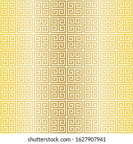 gold white vector seamless fretwork pattern