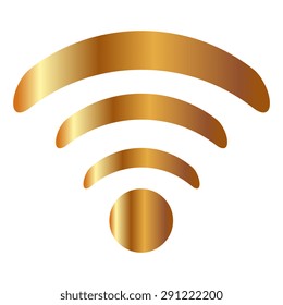 Gold Wi-Fi Icon 