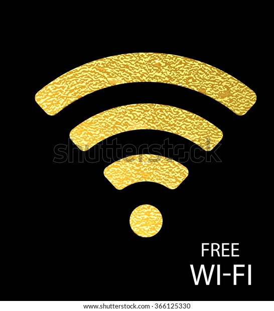 Gold Wifi Icon On Black Background Stock Vector Royalty Free 366125330 6275