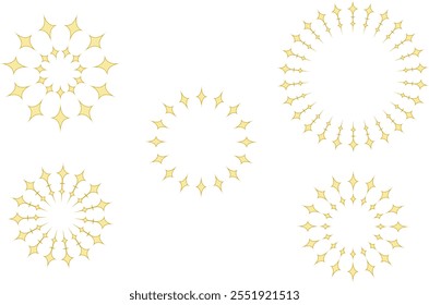 Vento dourado, design de motivo leve, conjunto emoldurado.