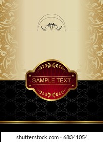 Gold Wine Label - Vector