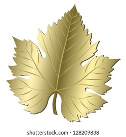 gold wine leaf emblem