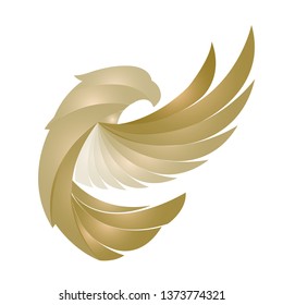 Gold Wing Eagle Spread Logo