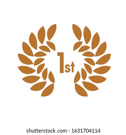 Gold winged logo with blank background and can be used as logo 