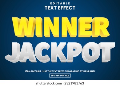 Goldener Jackpot-Textstil, bearbeitbare Texteffekt-Designvorlage