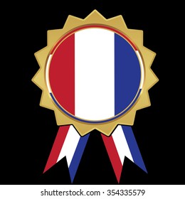 gold the winner ribbon award on background, vector illustration