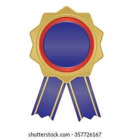 gold the winner ribbon award on background, vector illustration
