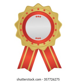 gold the winner ribbon award on background, vector illustration