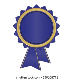 gold the winner ribbon award , vector illustration