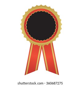 gold the winner ribbon award , vector illustration