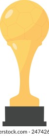 Gold Winner Trophy Icon Isolated on White Background. Vector Illustration.