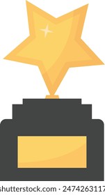 Icono de trofeo ganador de oro aislado sobre fondo blanco. Ilustración vectorial.