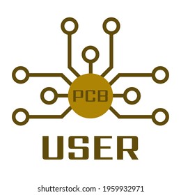 gold wire electronic board logo