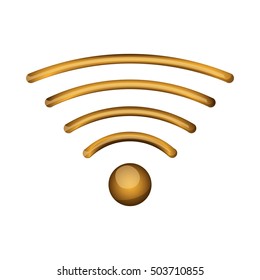 gold wireless icon