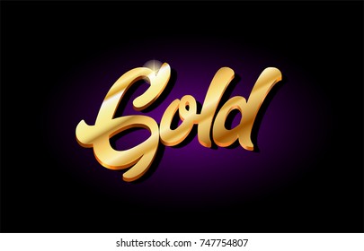 Gold Word Text Logo Gold Golden Stock Vector (Royalty Free) 747754807 ...