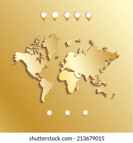 Gold World map