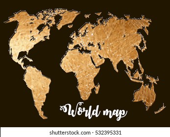 gold world maps, constellation