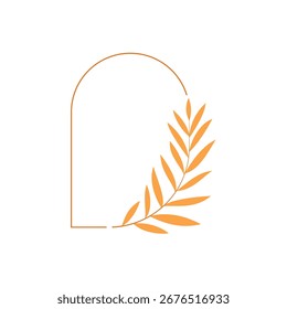gold wreath frame design element
