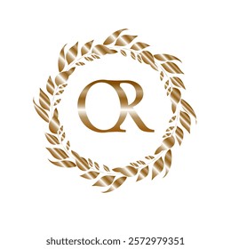 gold, wreath, vector, illustration, leaf or