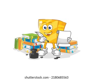 the gold writer vector. cartoon character