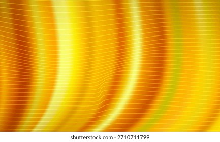 abstrakter Hintergrund in Gold und Gelb mit fließenden Linien und sanftem Glanz. Ideal für Luxusmarken,