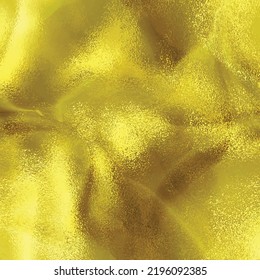 Gold yellow background texture foil metallic effect. Gold marble texture surface, design element pattern paper material. Gold metal sheet glowing glitter surface. Vector