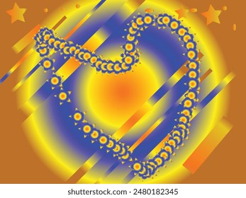 Gold, yellow and blue  color combination gradient background design.