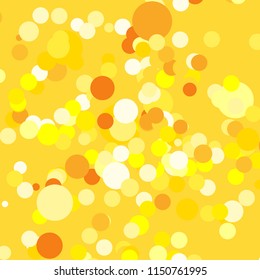 Gold and yellow Confetti on a Pastel Background. Placer from the Circles.Beautiful Bright Pattern.Vector Illustration. Pastel Color design. Dots.For cards,banners,print. A Scattering of Confetti