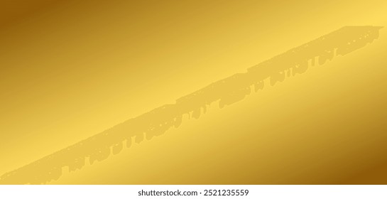 Gold yellow diagonal light gradient background vector graphic illustration, golden color shine backdrop, halftone glitter image clip art simple half tone effect