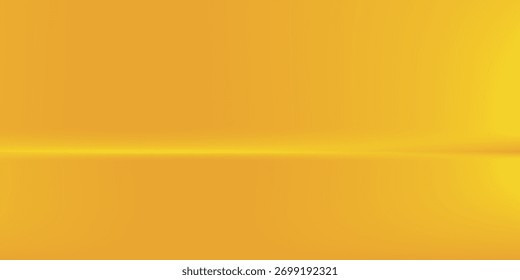 Goldener, gelber, leerer Raum mit Farbverlauf für Hintergrund und Anzeige Ihres Produktes.