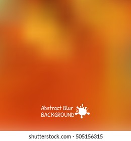 Gold yellow orange bokeh and blur background. Vector illustration.