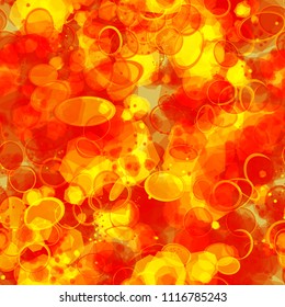 Gold and yellow seamless texture from spots and rings. Abstract vector background for web page, banners backdrop, fabric, home decor, wrapping