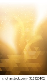 Fondo de Navidad vertical amarillo dorado Las luces boreales son la doble exposición para el diseño
