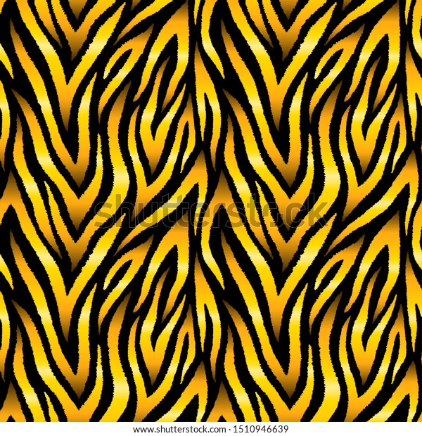 Gold Zebra Seamless Pattern Luxury Golden 库存矢量图（免版税）1510946639
