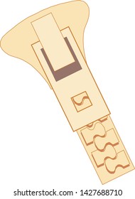 Gold zip icon. Cartoon illustration of zip vector icon