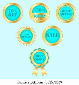 Gold&Blue buttons