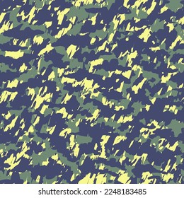 Ilustración de vectores digitales repetidos GoldBlue. Envoltura de vectores de verano sin problemas con textura de camuflaje. Fondo Gráfico Vintage Repetido Rosa. Patrón sin sello Pastel.