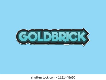 GOLDBRICK Text Typography Design template