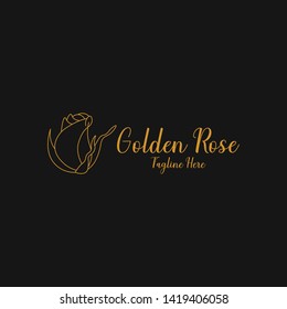 golde rose logo with elegant style