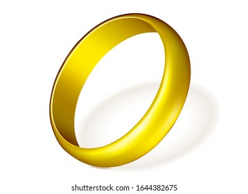 Golde wedding ring. Vector jewelry