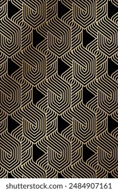 Golded  Complex Geometric pattern Background