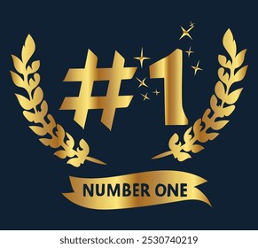 golden 1 winner vector. 1 winner gold vector illustration. Good for banner, poster, greeting card, party card, invitation, template, advertising, brochures, flyers, ad benners and social media
