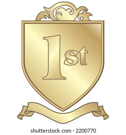 golden 1st place crest