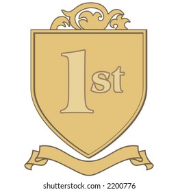 golden 1st place crest